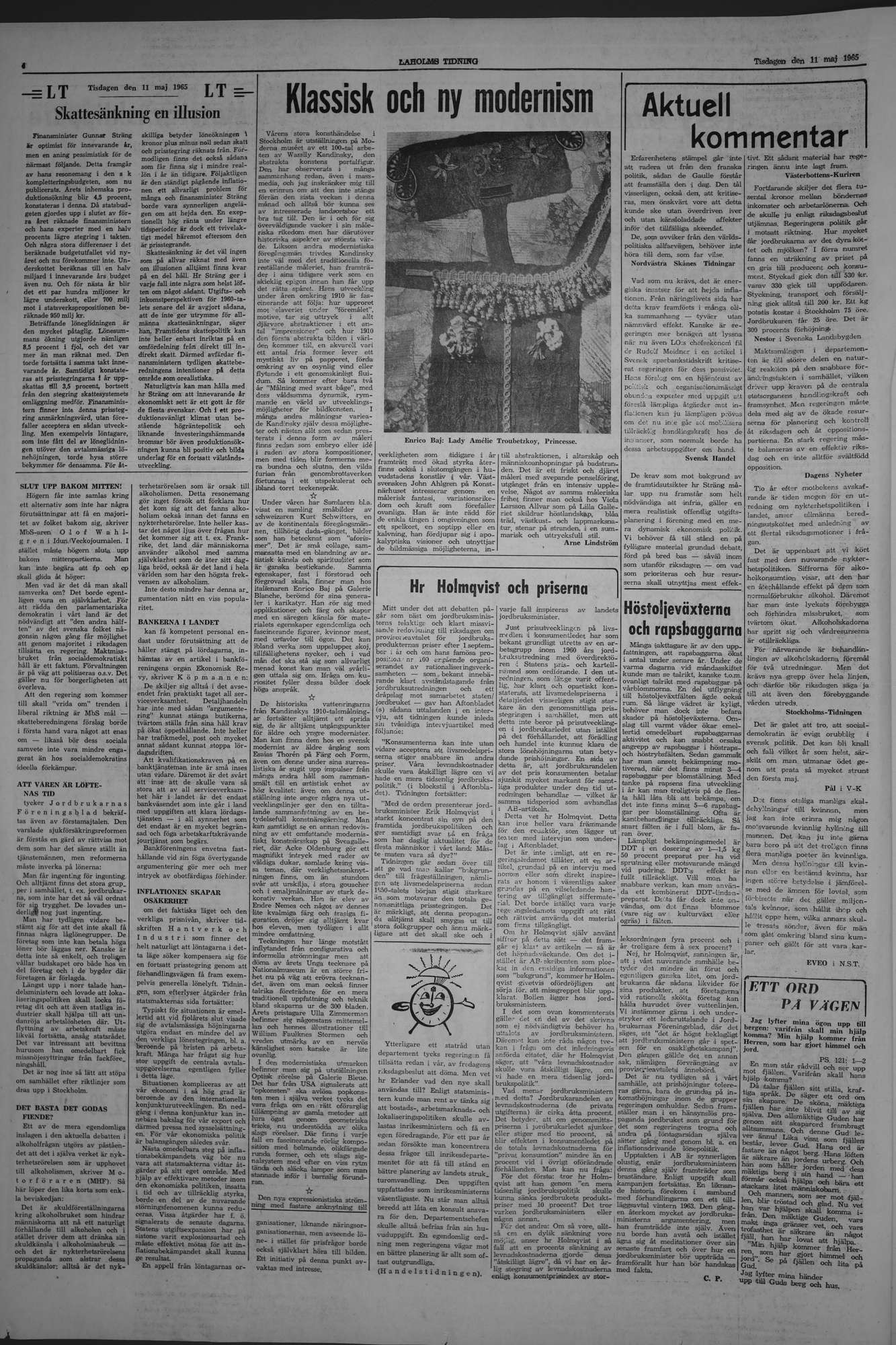 Laholms Tidning Tisdag 11 maj 1965, sida 4