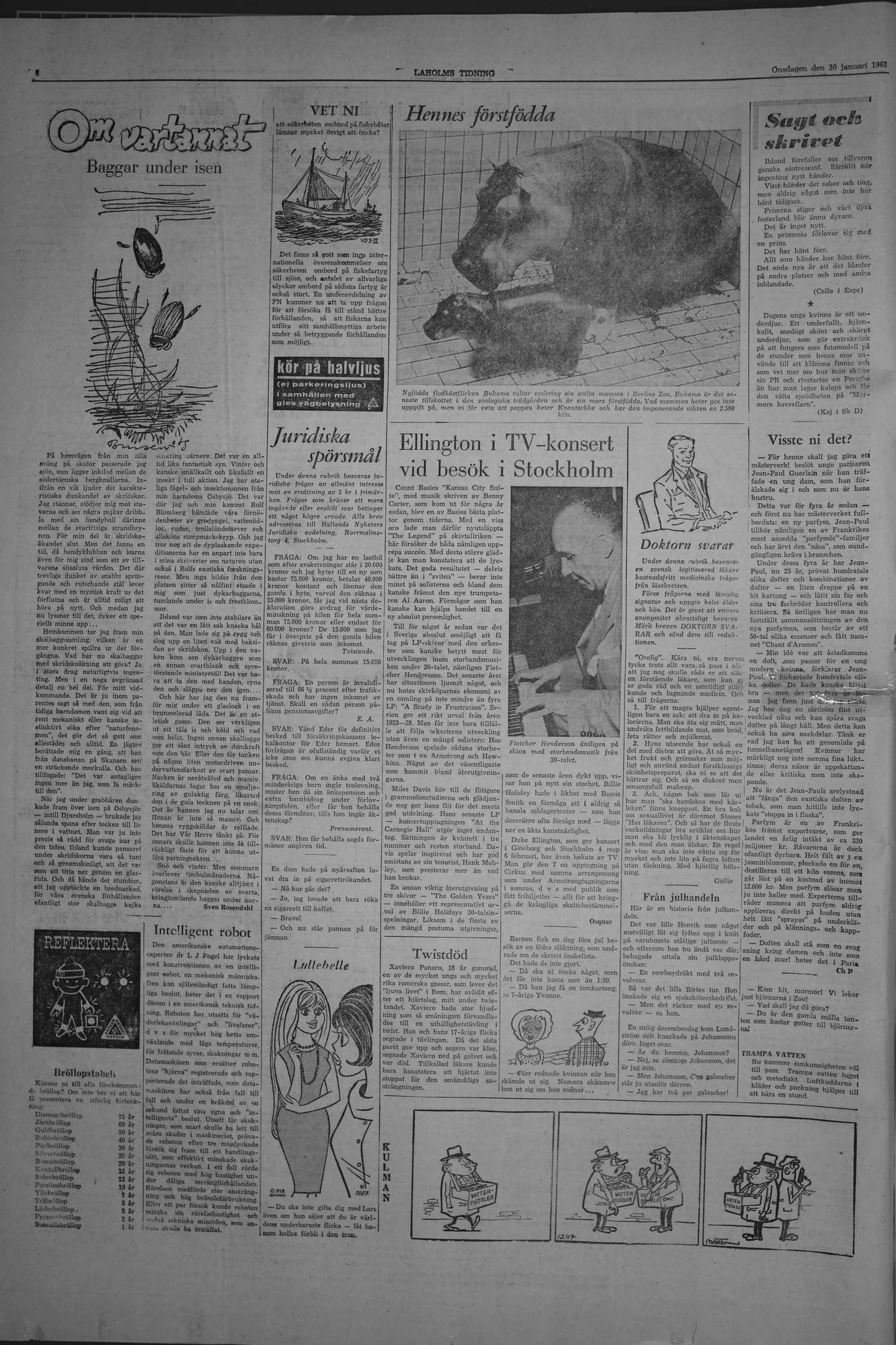 Laholms Tidning Onsdag 30 januari 1963, sida 6