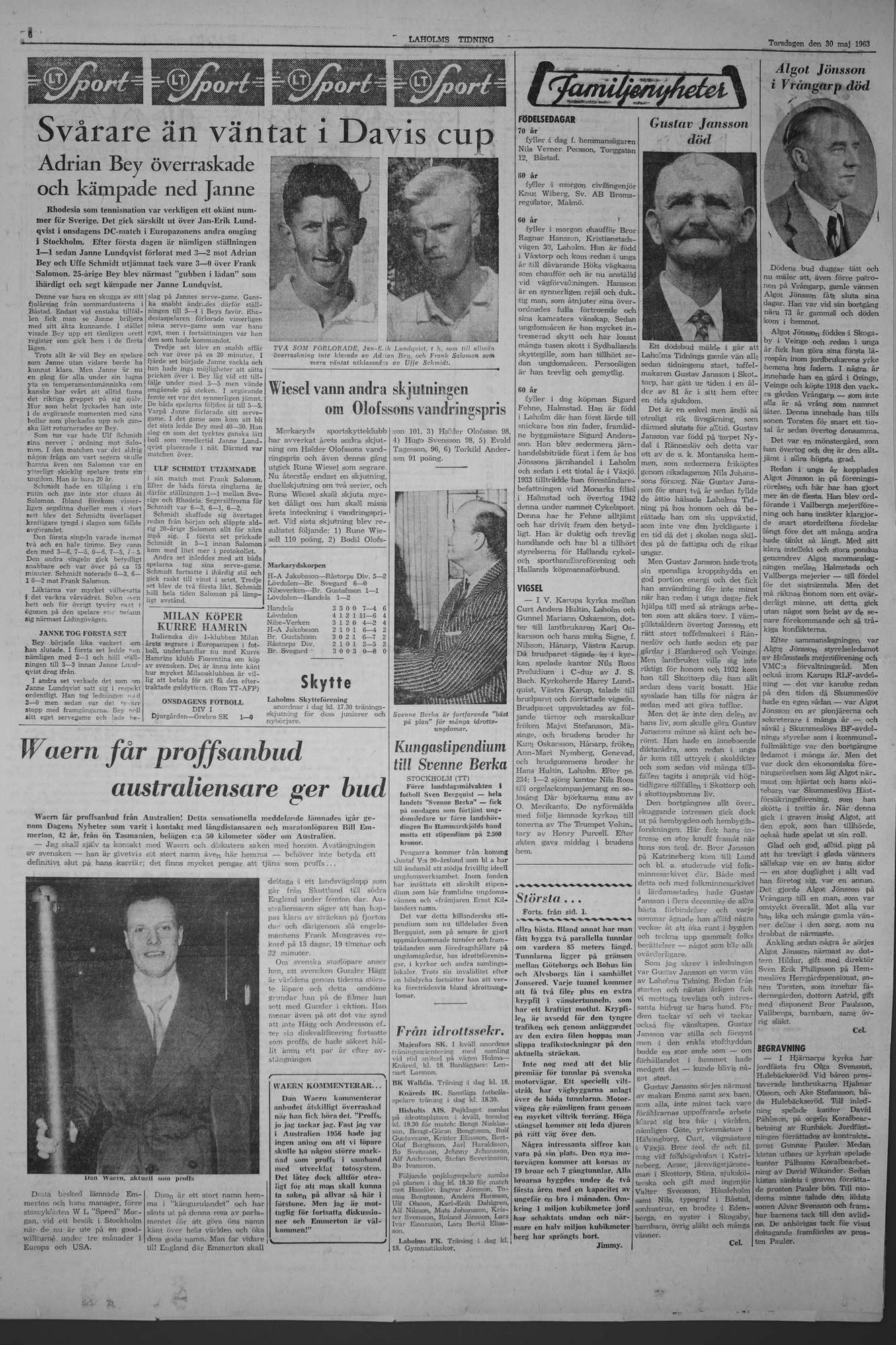 Laholms Tidning Torsdag 30 maj 1963, sida 6