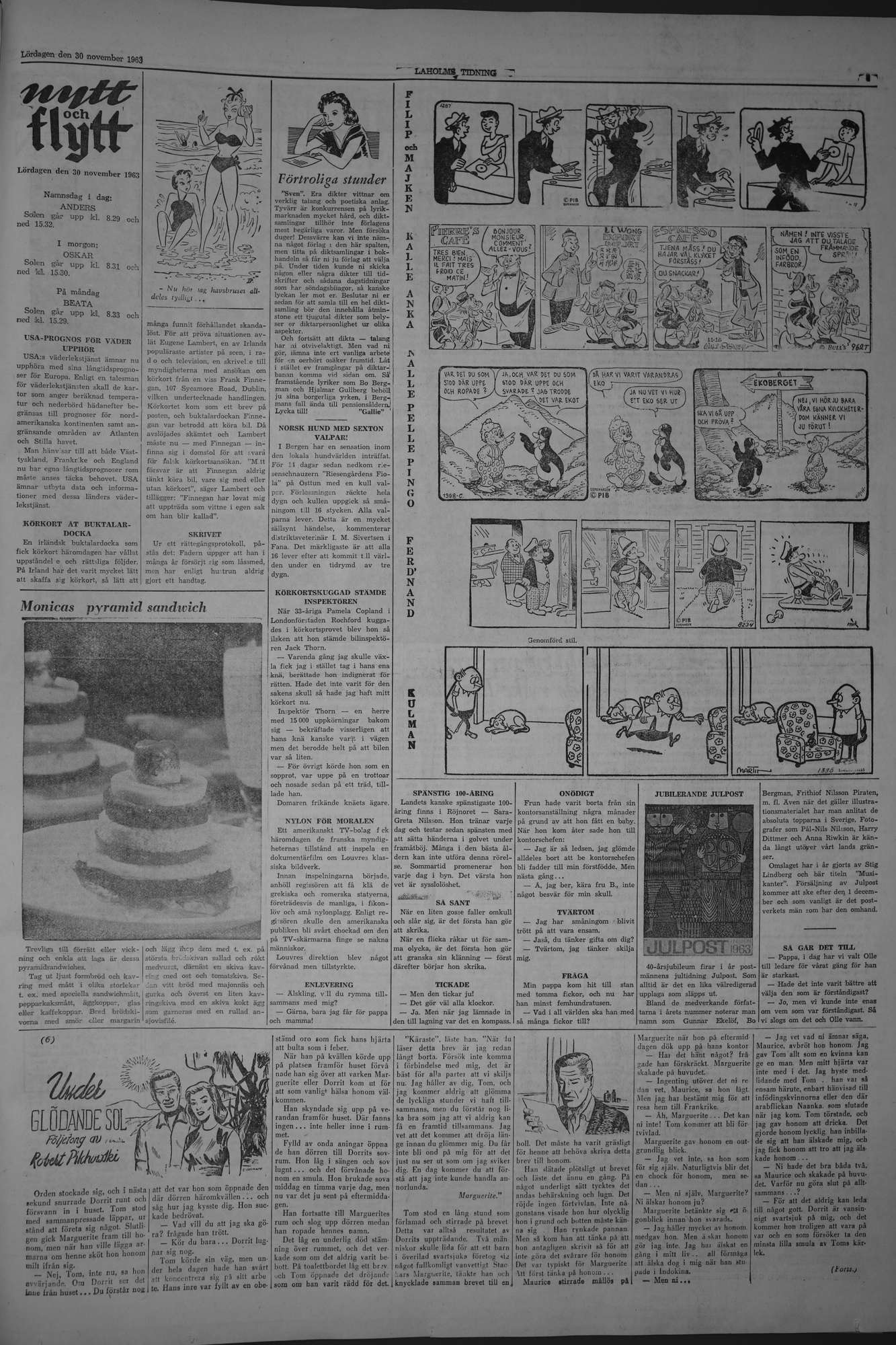 Laholms Tidning Lördag 30 november 1963, sida 5