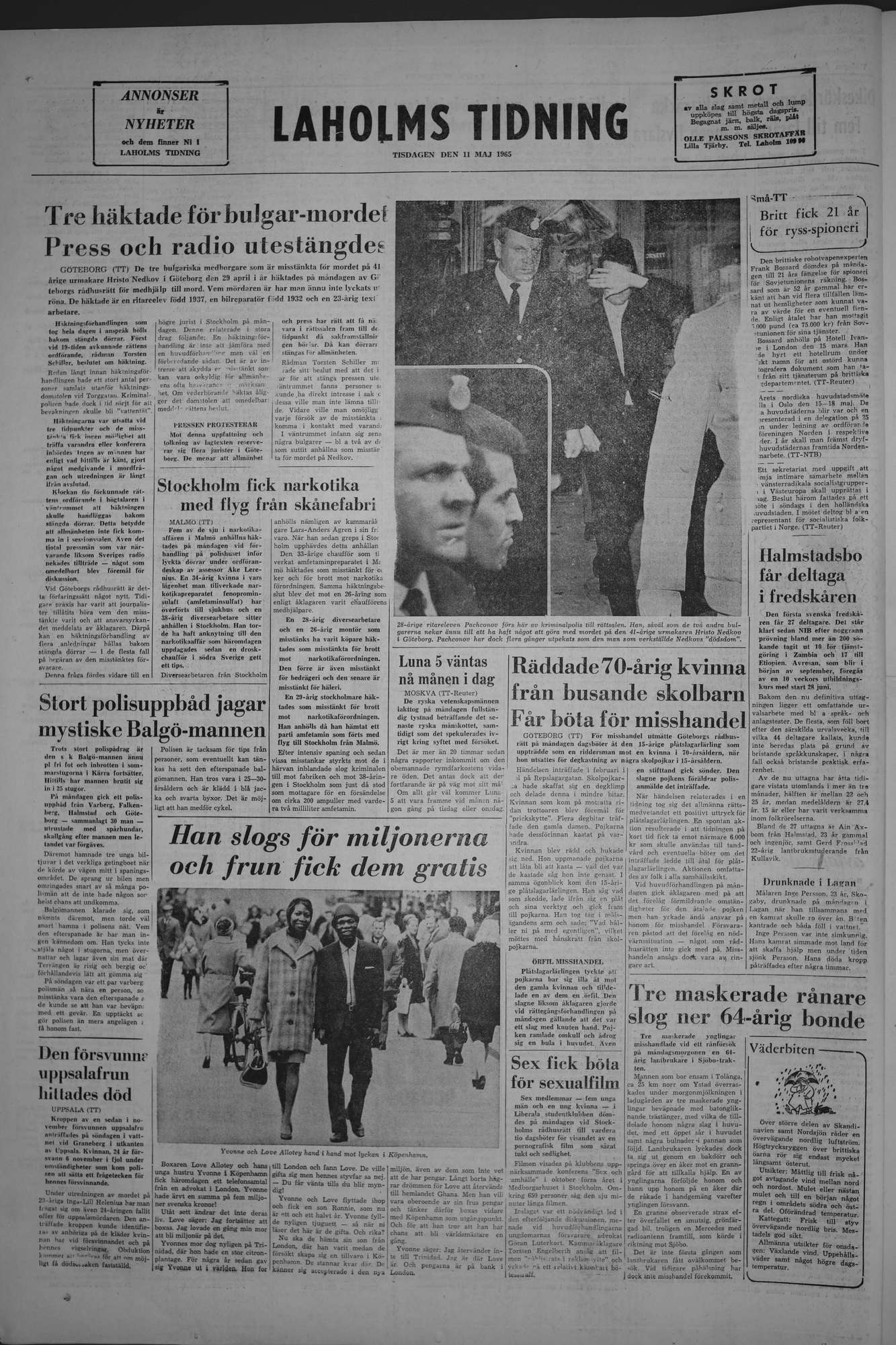 Laholms Tidning Tisdag 11 maj 1965, sida 8