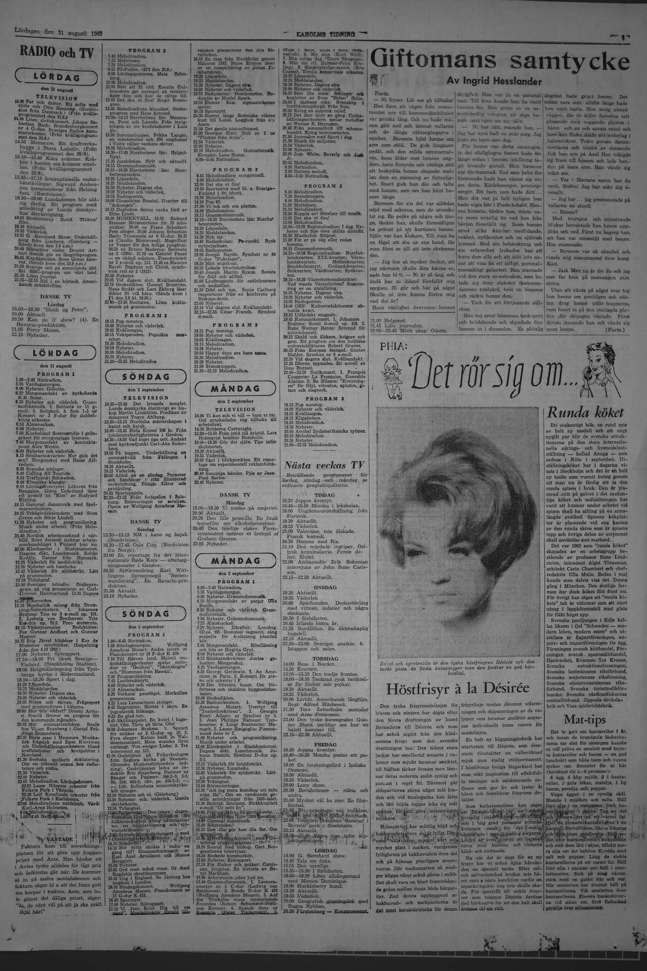 Laholms Tidning Lördag 31 augusti 1963, sida 7