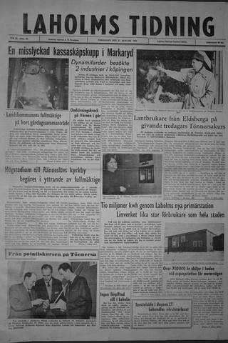 Förstasidan, Torsdag 31 januari 1963