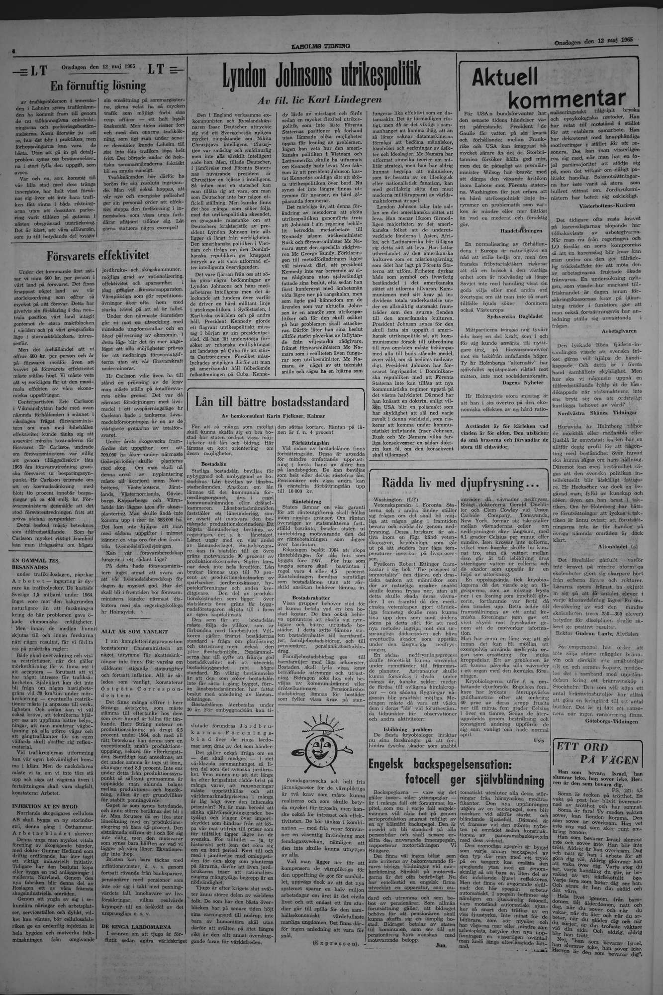 Laholms Tidning Onsdag 12 maj 1965, sida 4