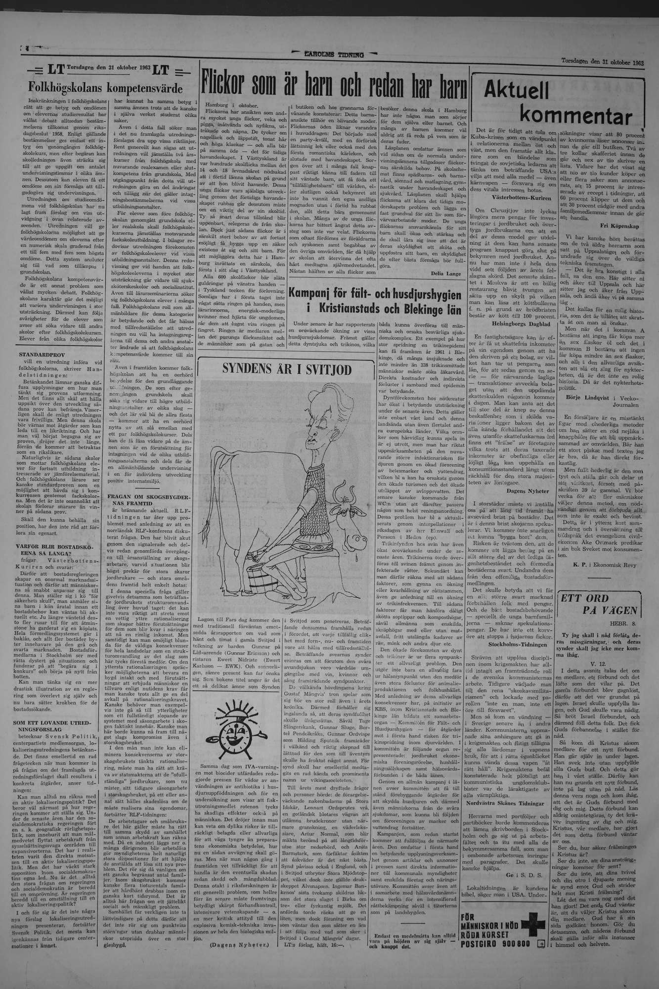 Laholms Tidning Torsdag 31 oktober 1963, sida 4