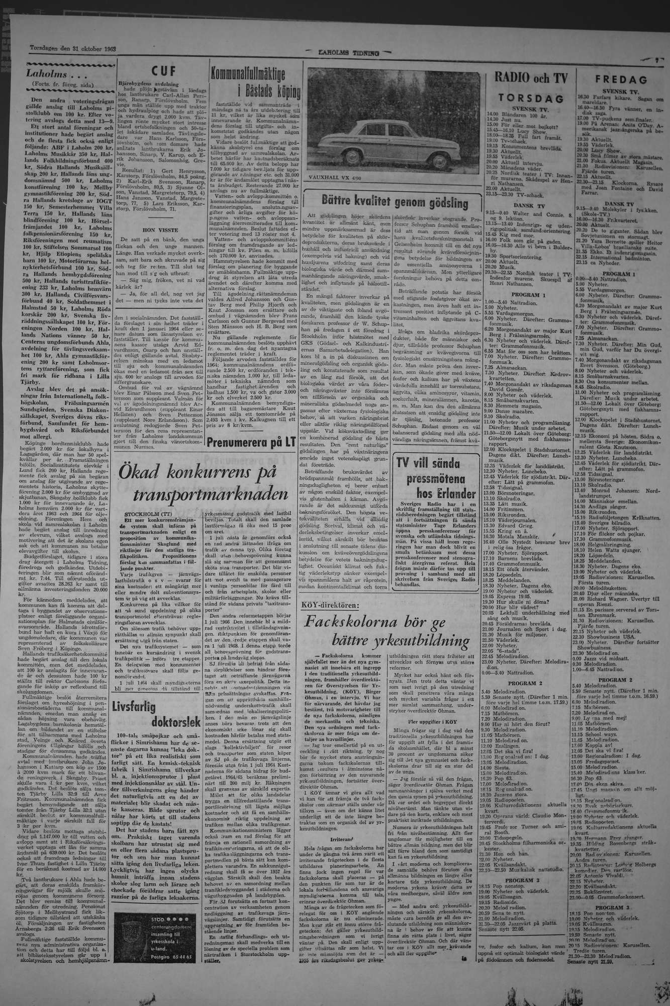 Laholms Tidning Torsdag 31 oktober 1963, sida 7