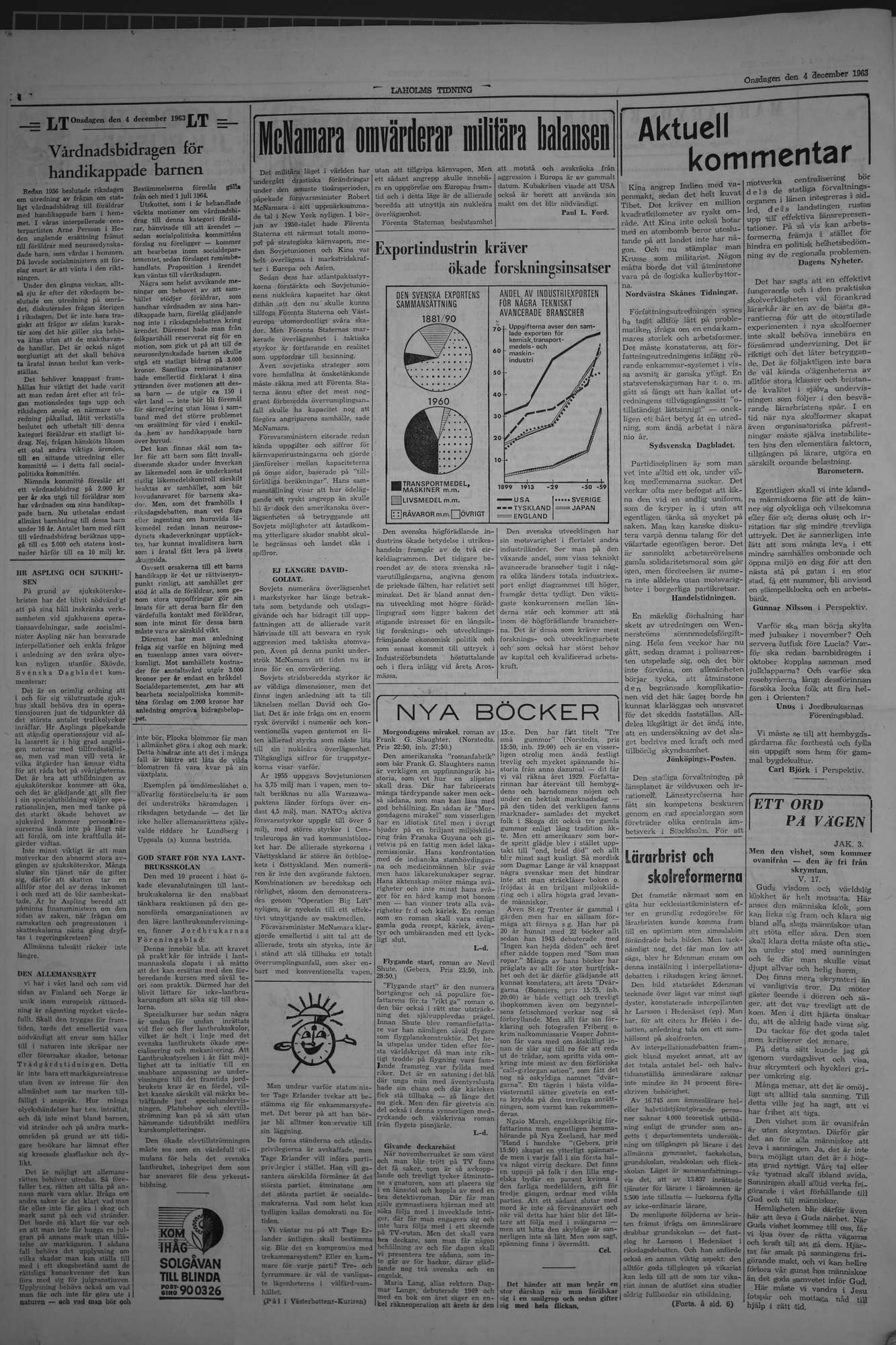 Laholms Tidning Onsdag 4 december 1963, sida 4