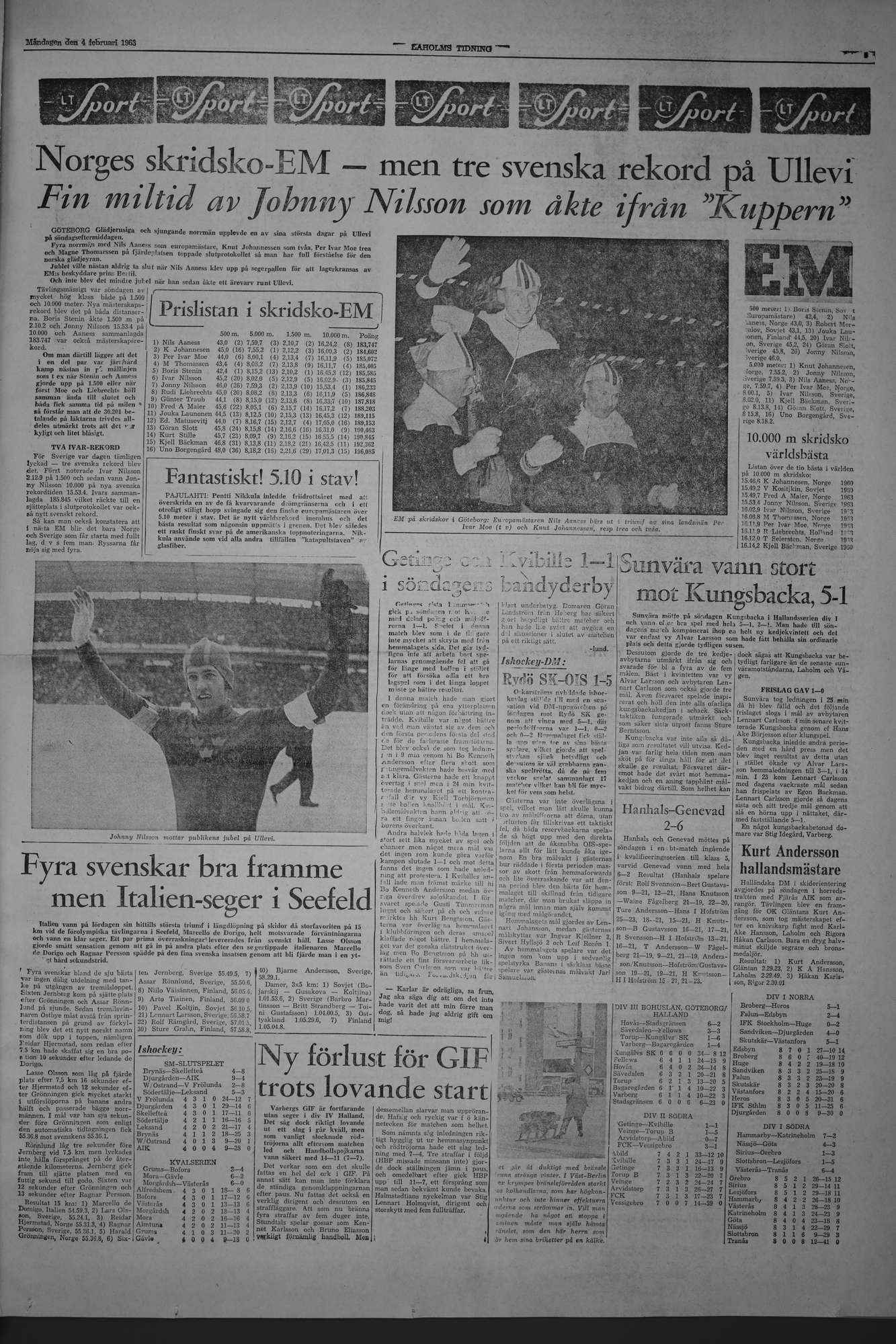 Laholms Tidning Måndag 4 februari 1963, sida 5