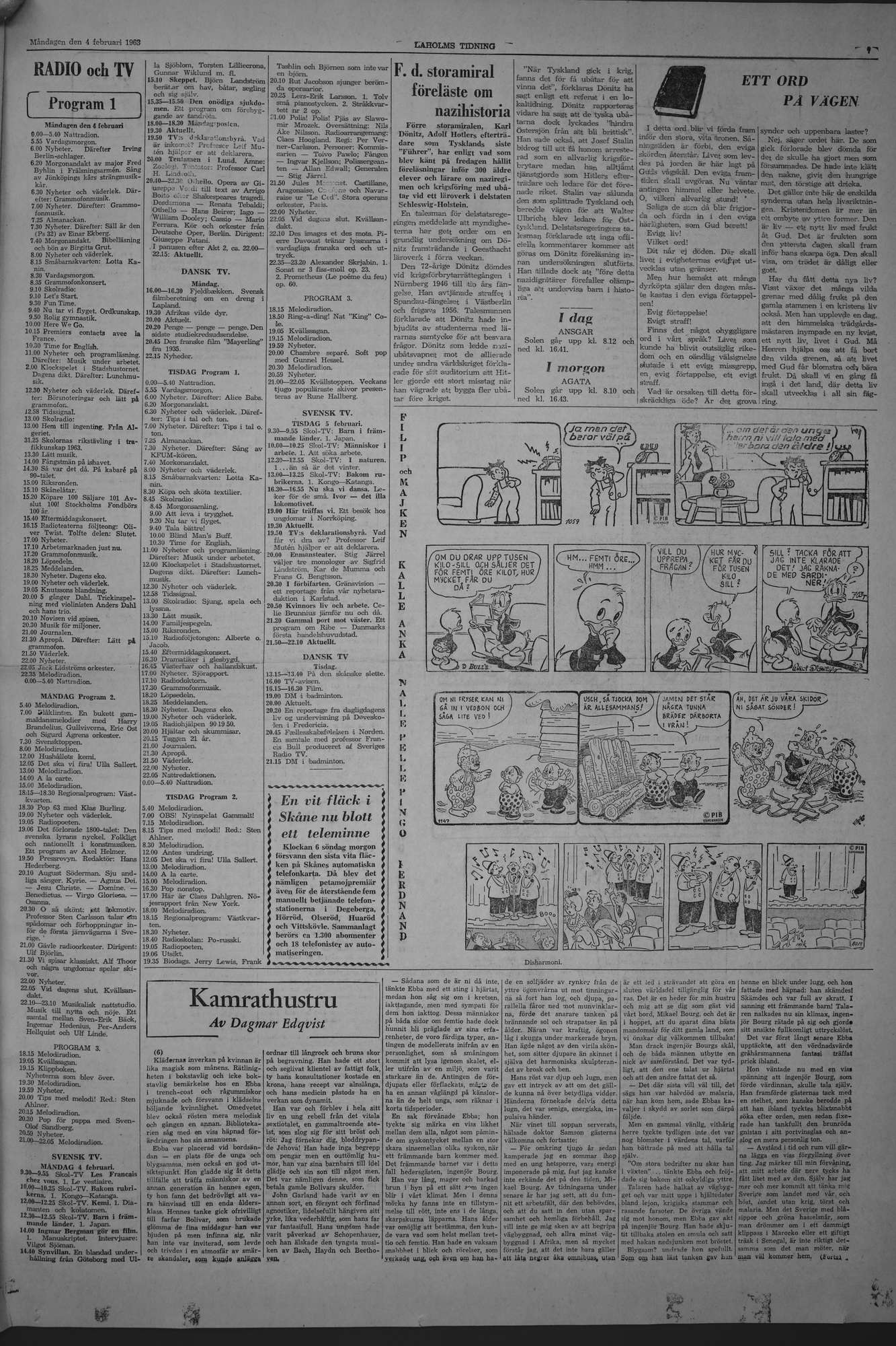Laholms Tidning Måndag 4 februari 1963, sida 7