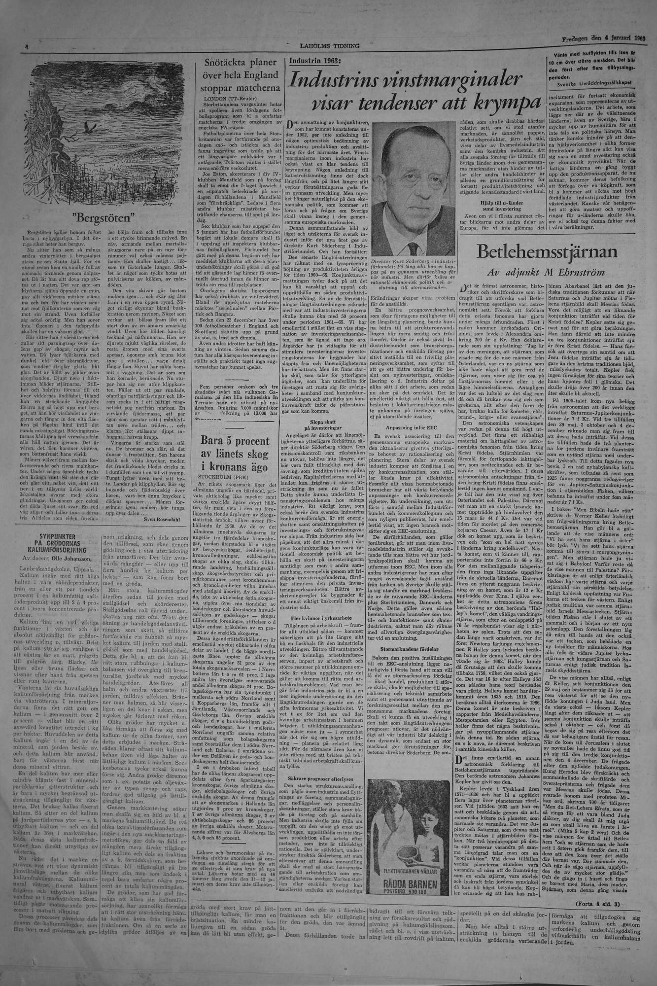 Laholms Tidning Fredag 4 januari 1963, sida 4