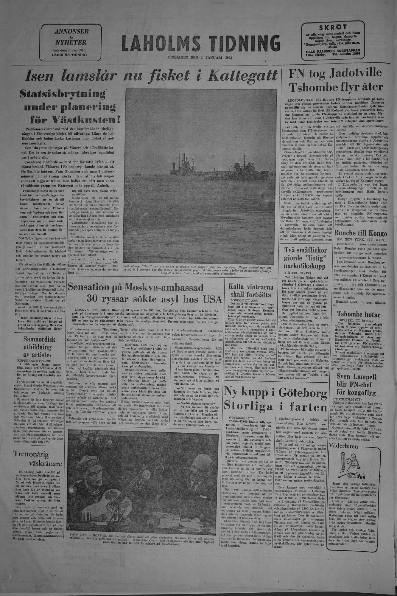 Laholms Tidning Fredag 4 januari 1963, sida 8