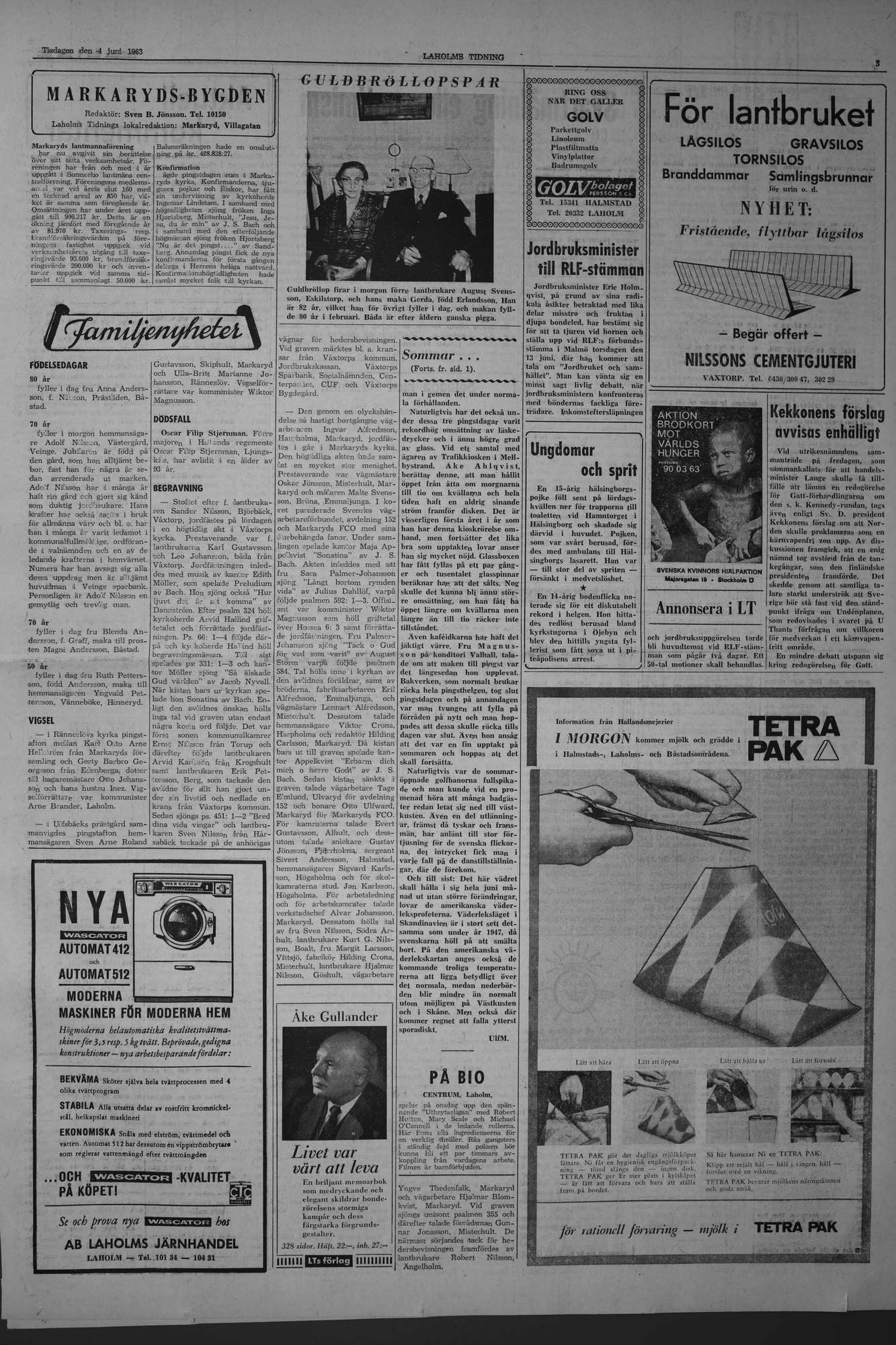 Laholms Tidning Tisdag 4 juni 1963, sida 3