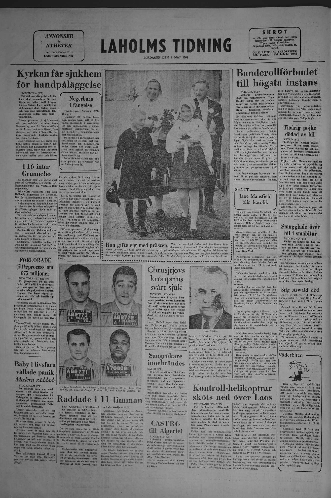 Laholms Tidning Lördag 4 maj 1963, sida 8