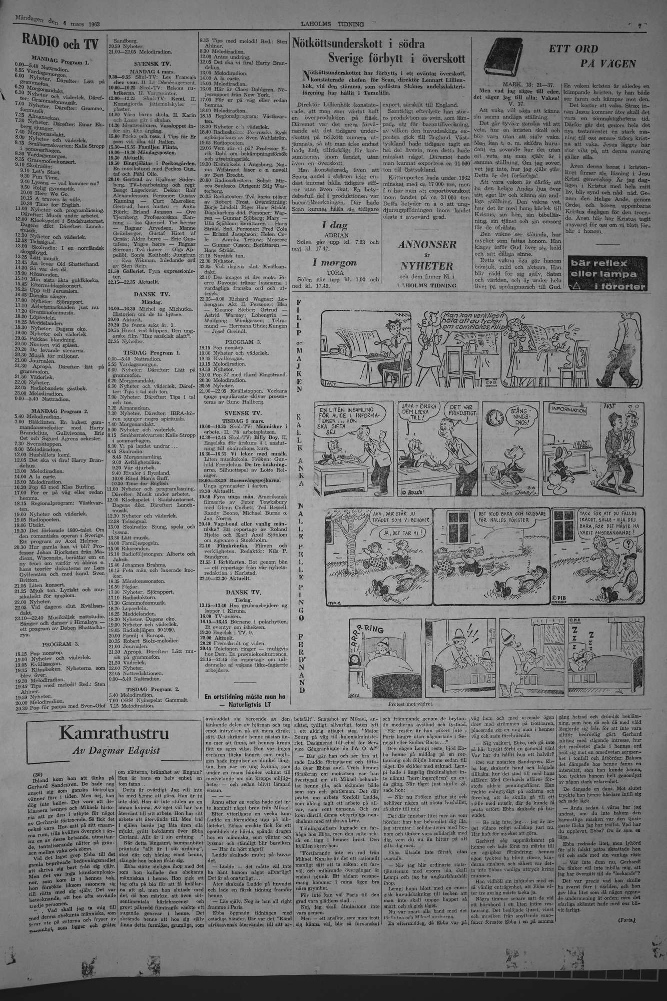 Laholms Tidning Måndag 4 mars 1963, sida 7