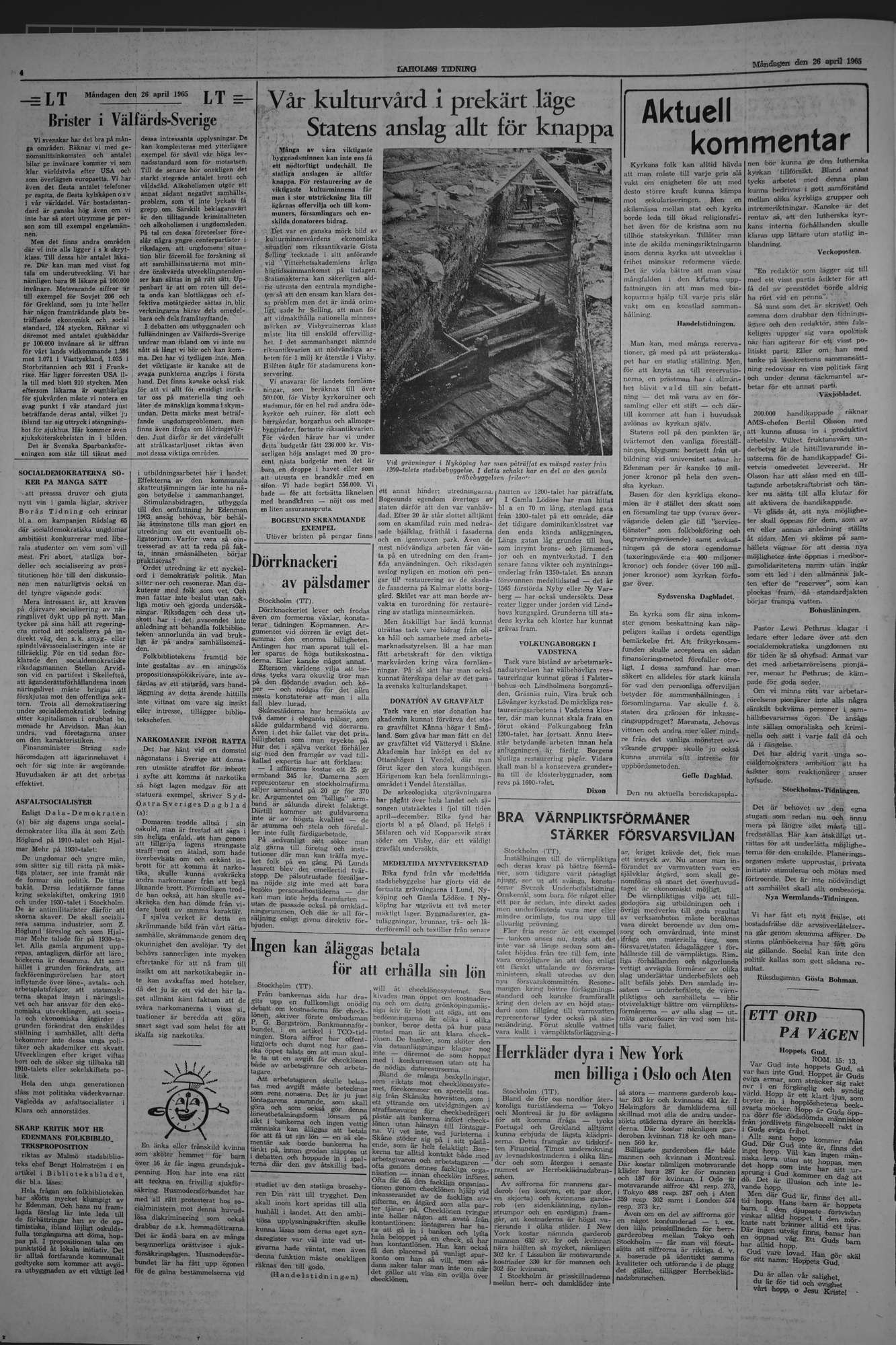 Laholms Tidning Måndag 26 april 1965, sida 4