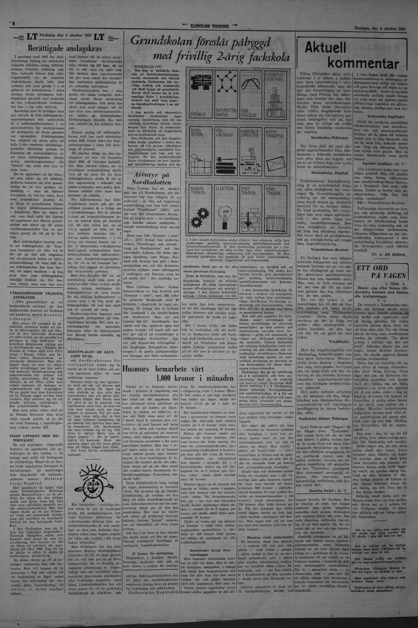 Laholms Tidning Fredag 4 oktober 1963, sida 4