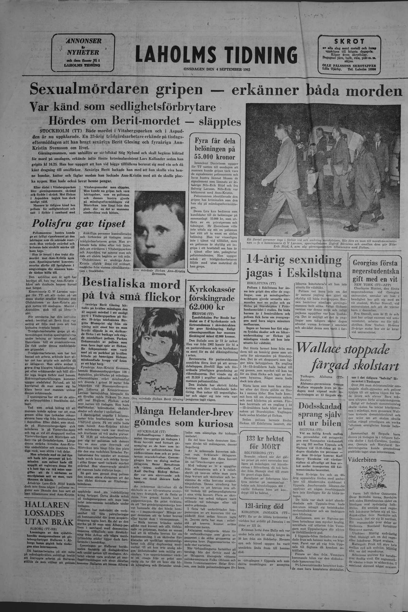 Laholms Tidning Onsdag 4 september 1963, sida 8