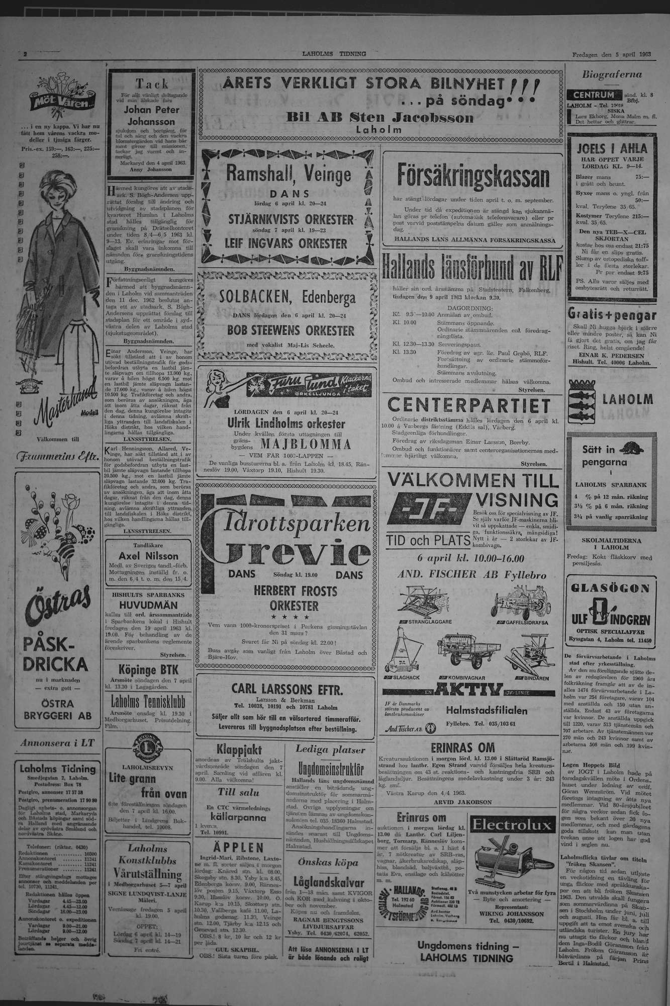 Laholms Tidning Fredag 5 april 1963, sida 2