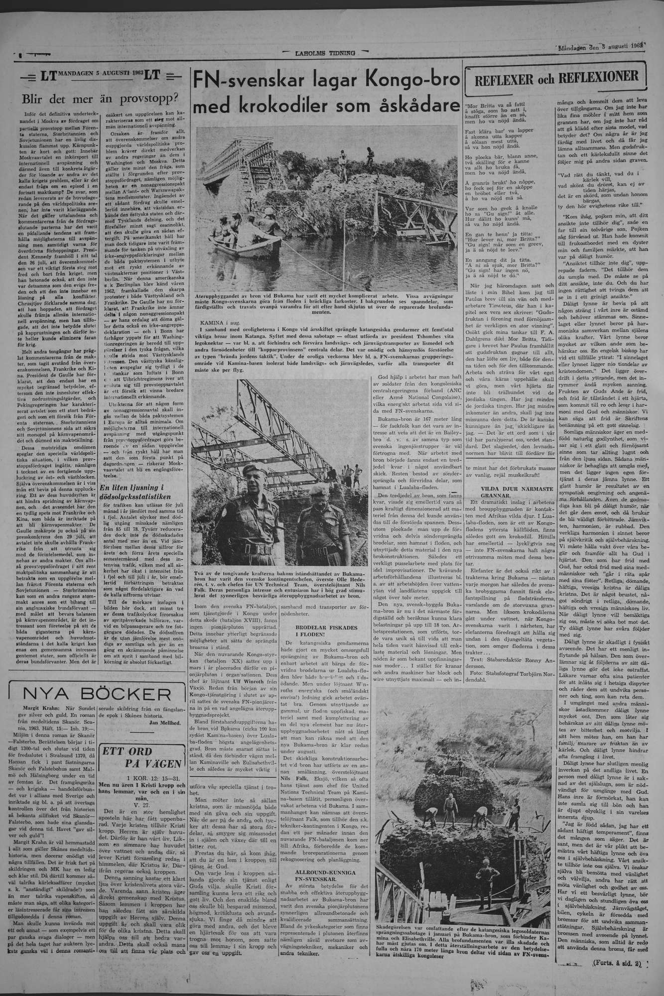 Laholms Tidning Måndag 5 augusti 1963, sida 4