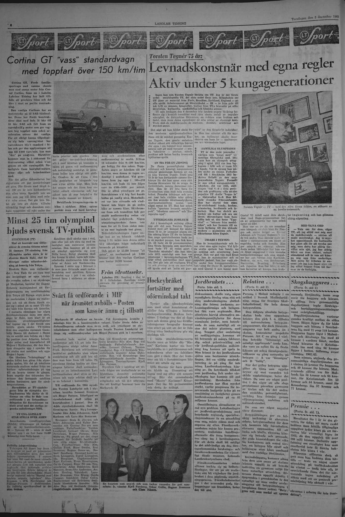 Laholms Tidning Torsdag 5 december 1963, sida 6