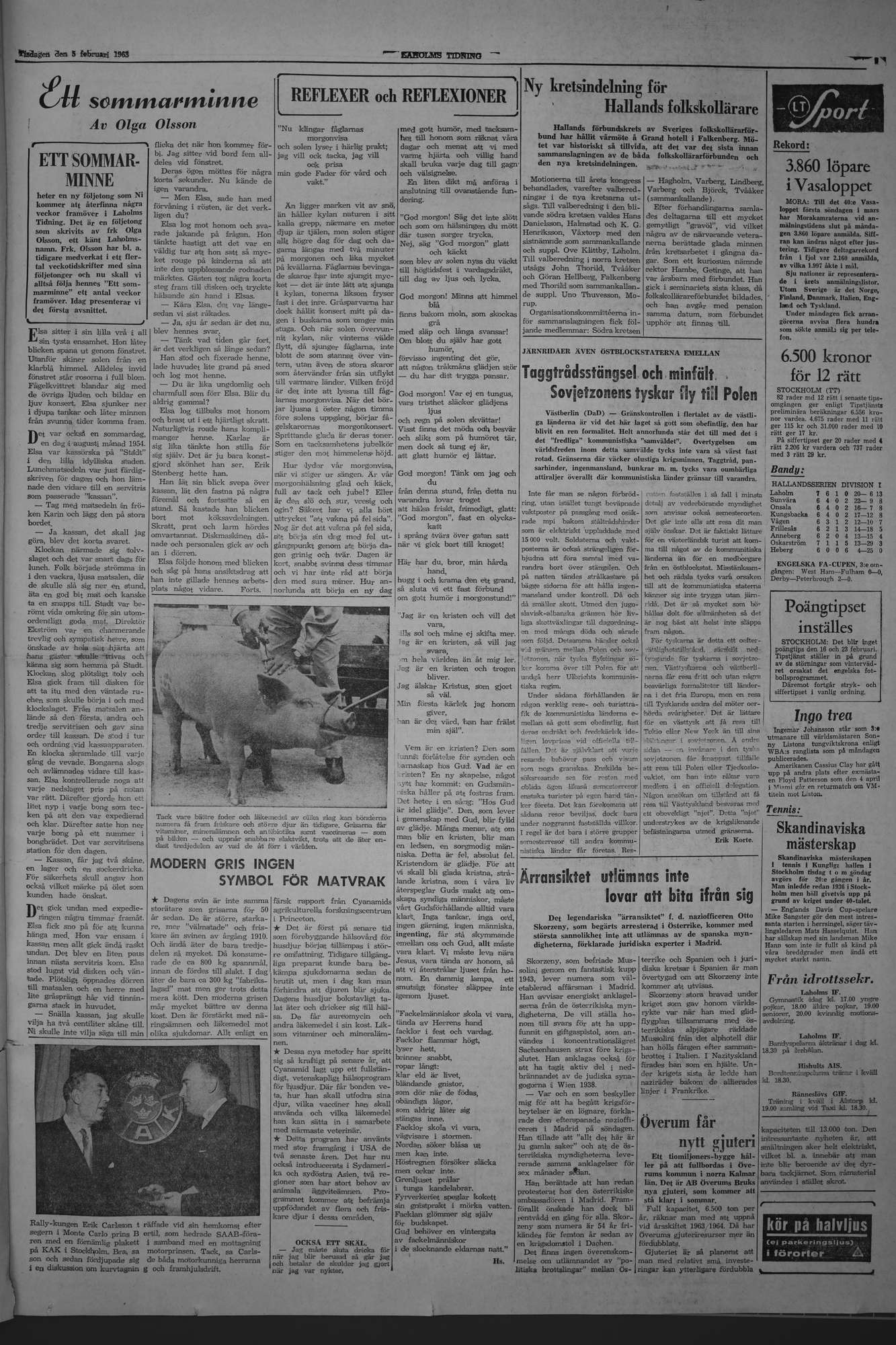 Laholms Tidning Tisdag 5 februari 1963, sida 5