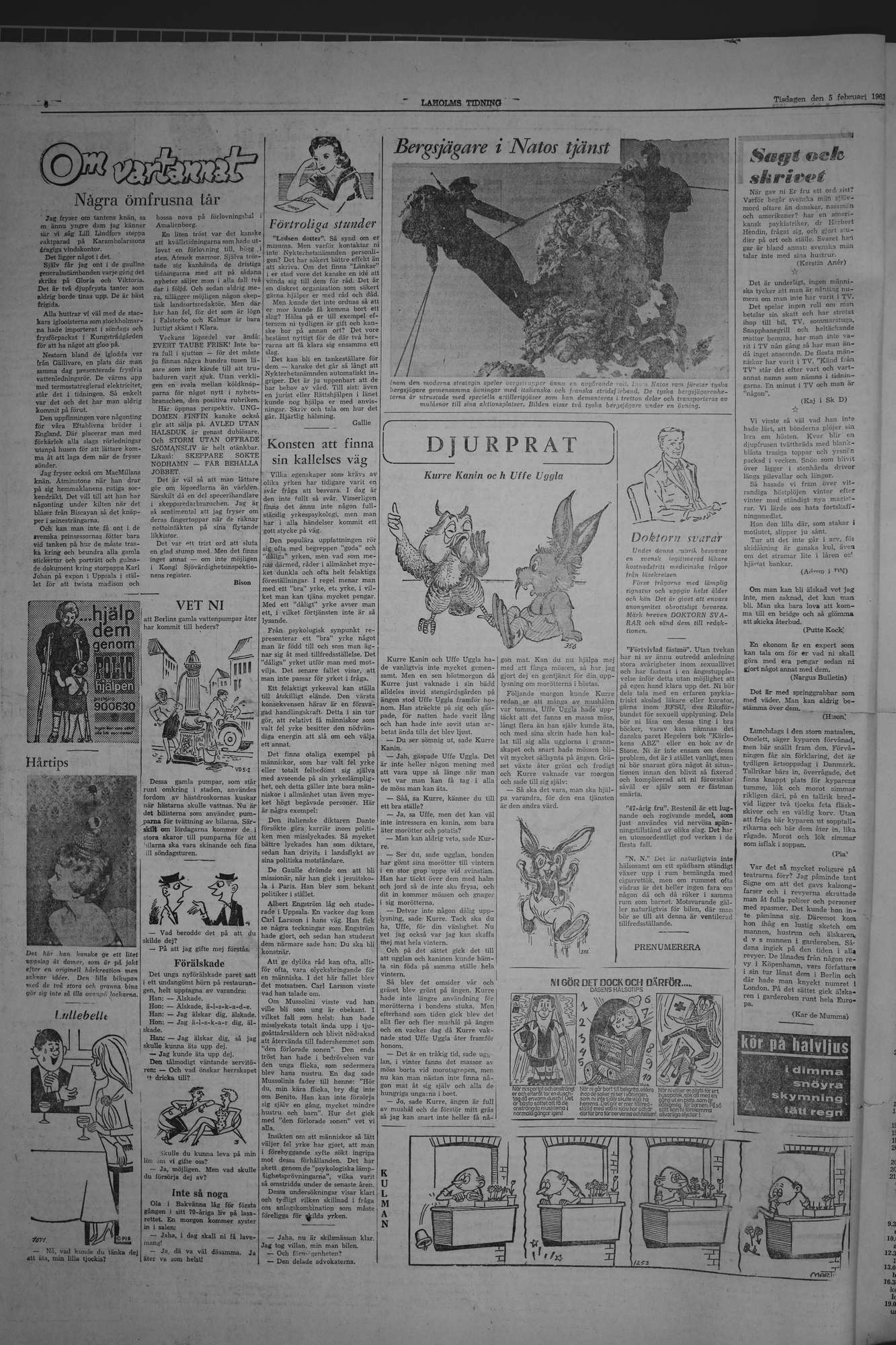 Laholms Tidning Tisdag 5 februari 1963, sida 6