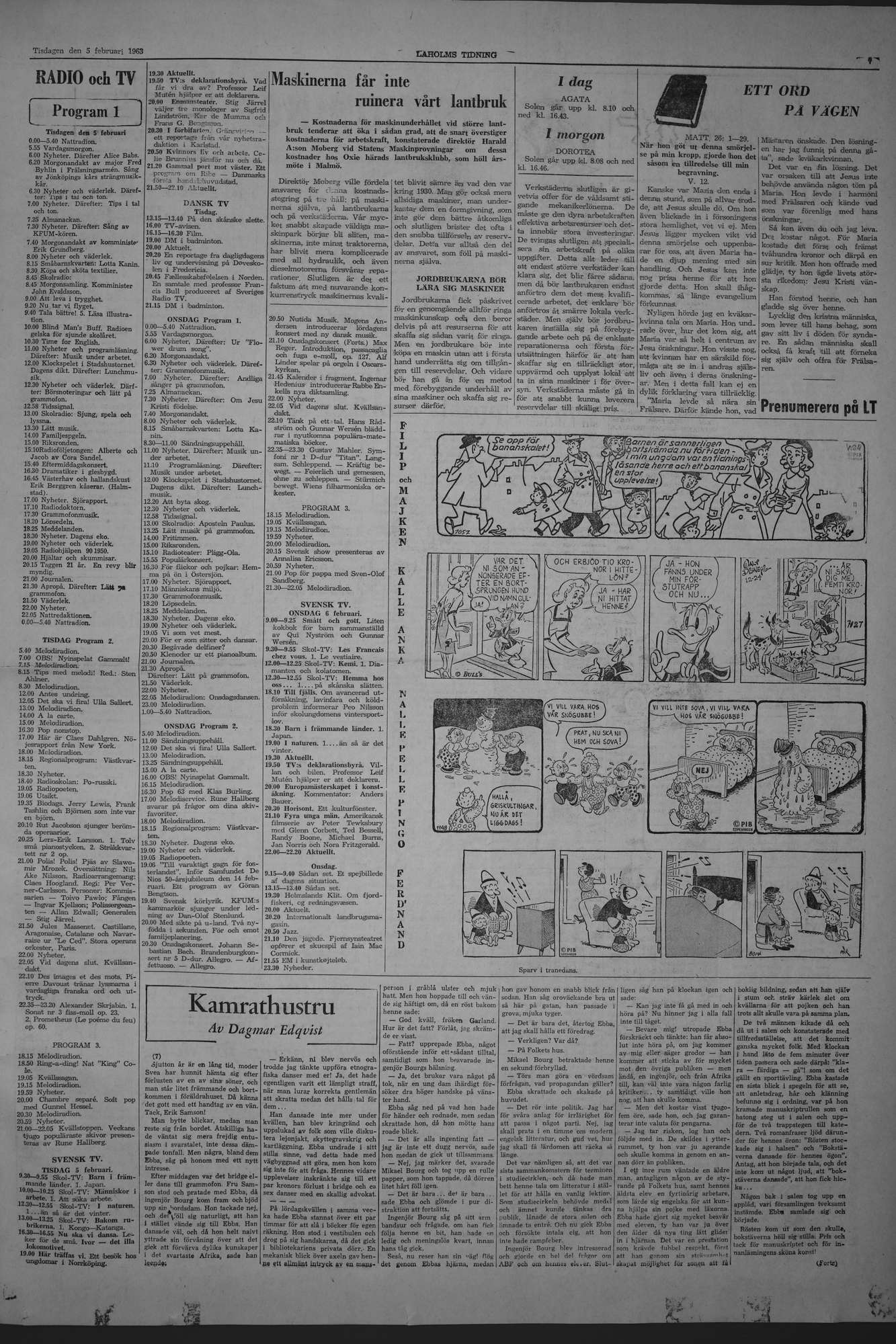 Laholms Tidning Tisdag 5 februari 1963, sida 7