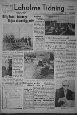 Förstasidan, Torsdag 5 september 1963