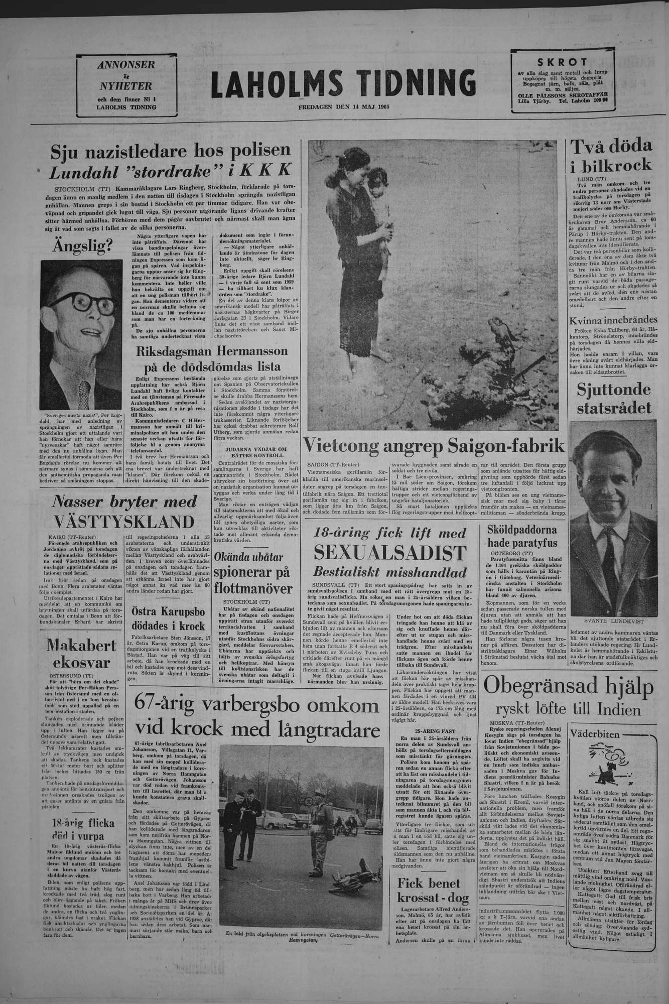 Laholms Tidning Fredag 14 maj 1965, sida 8