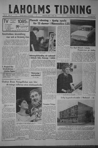Förstasidan, Lördag 6 april 1963