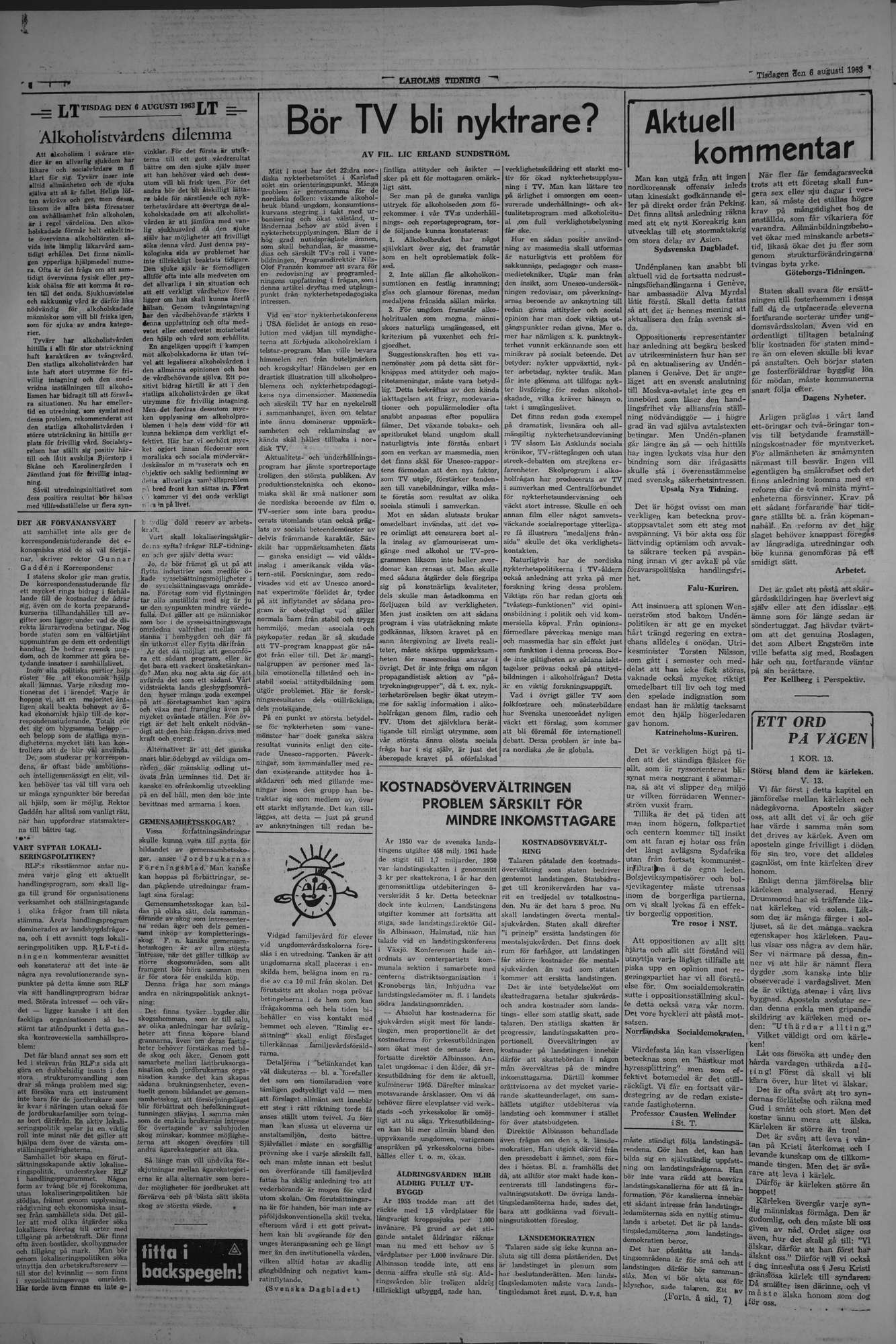 Laholms Tidning Tisdag 6 augusti 1963, sida 4