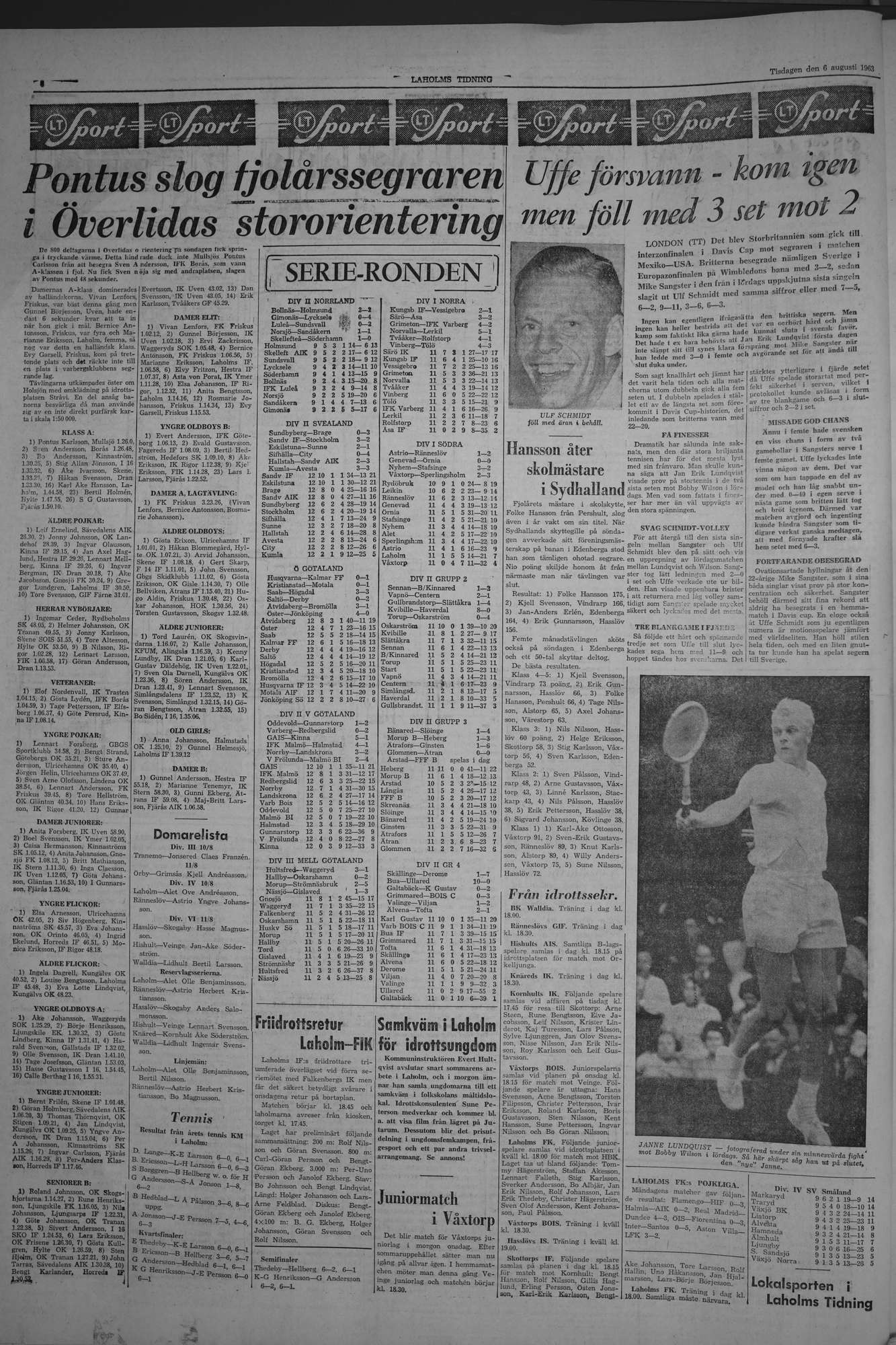 Laholms Tidning Tisdag 6 augusti 1963, sida 6