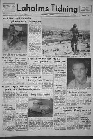 Förstasidan, Lördag 15 maj 1965