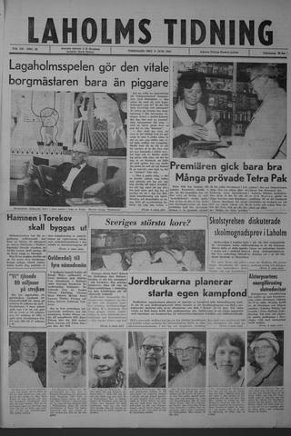 Förstasidan, Torsdag 6 juni 1963