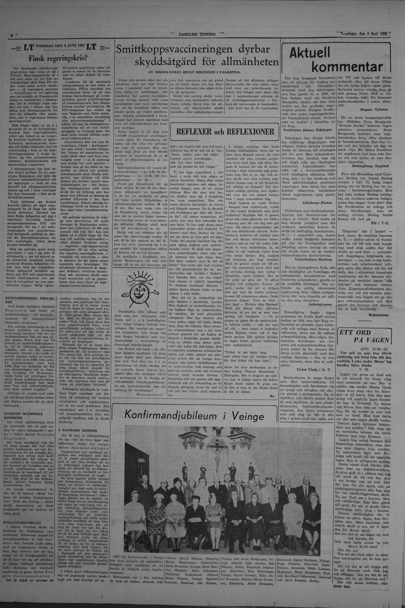 Laholms Tidning Torsdag 6 juni 1963, sida 4
