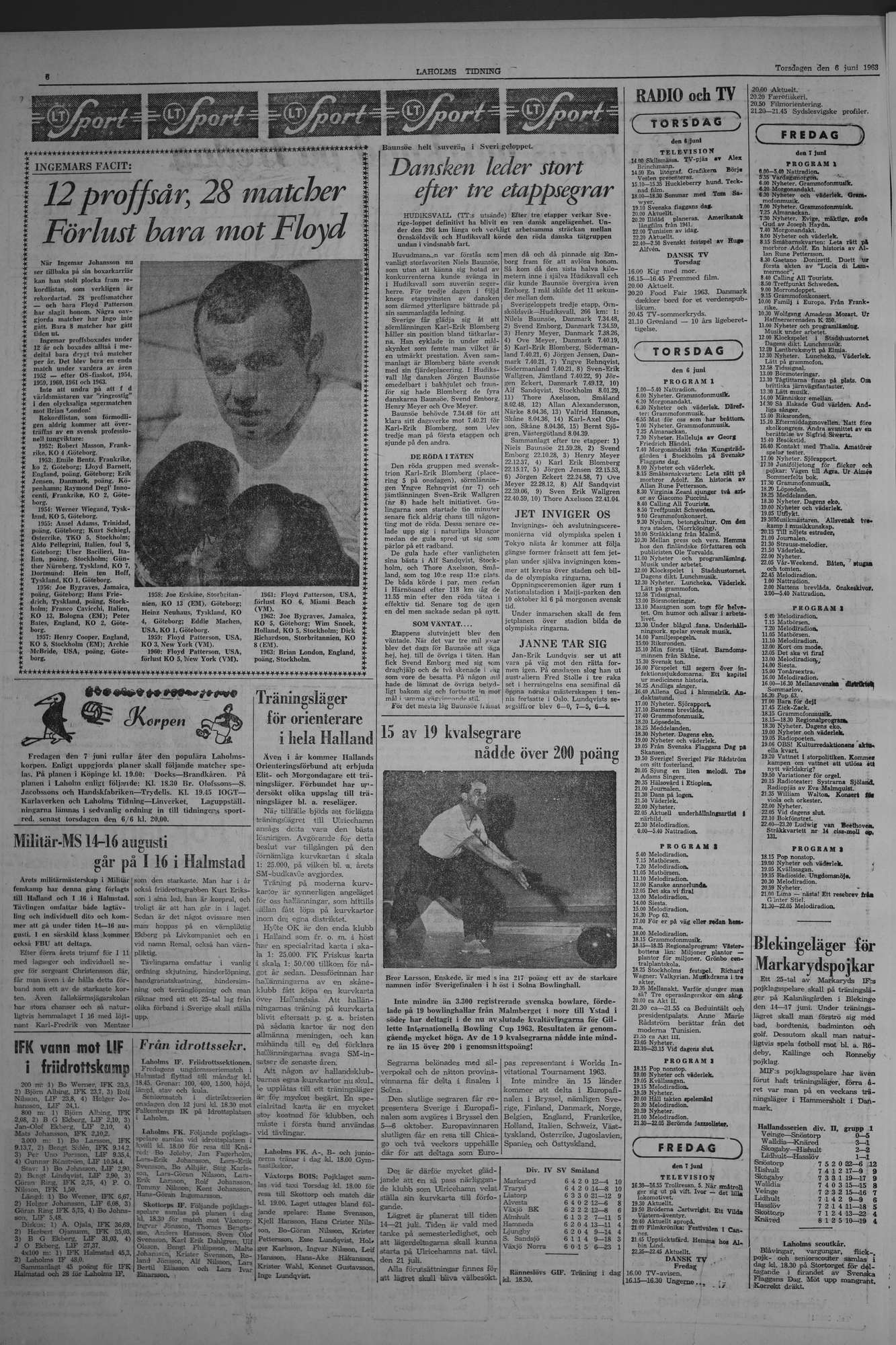 Laholms Tidning Torsdag 6 juni 1963, sida 6