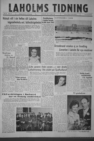 Förstasidan, Onsdag 6 mars 1963