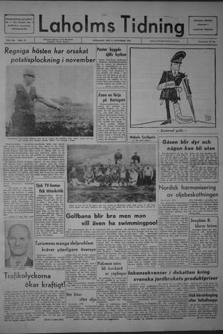 Förstasidan, Onsdag 6 november 1963