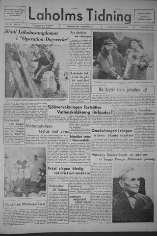 Förstasidan, Lördag 7 december 1963