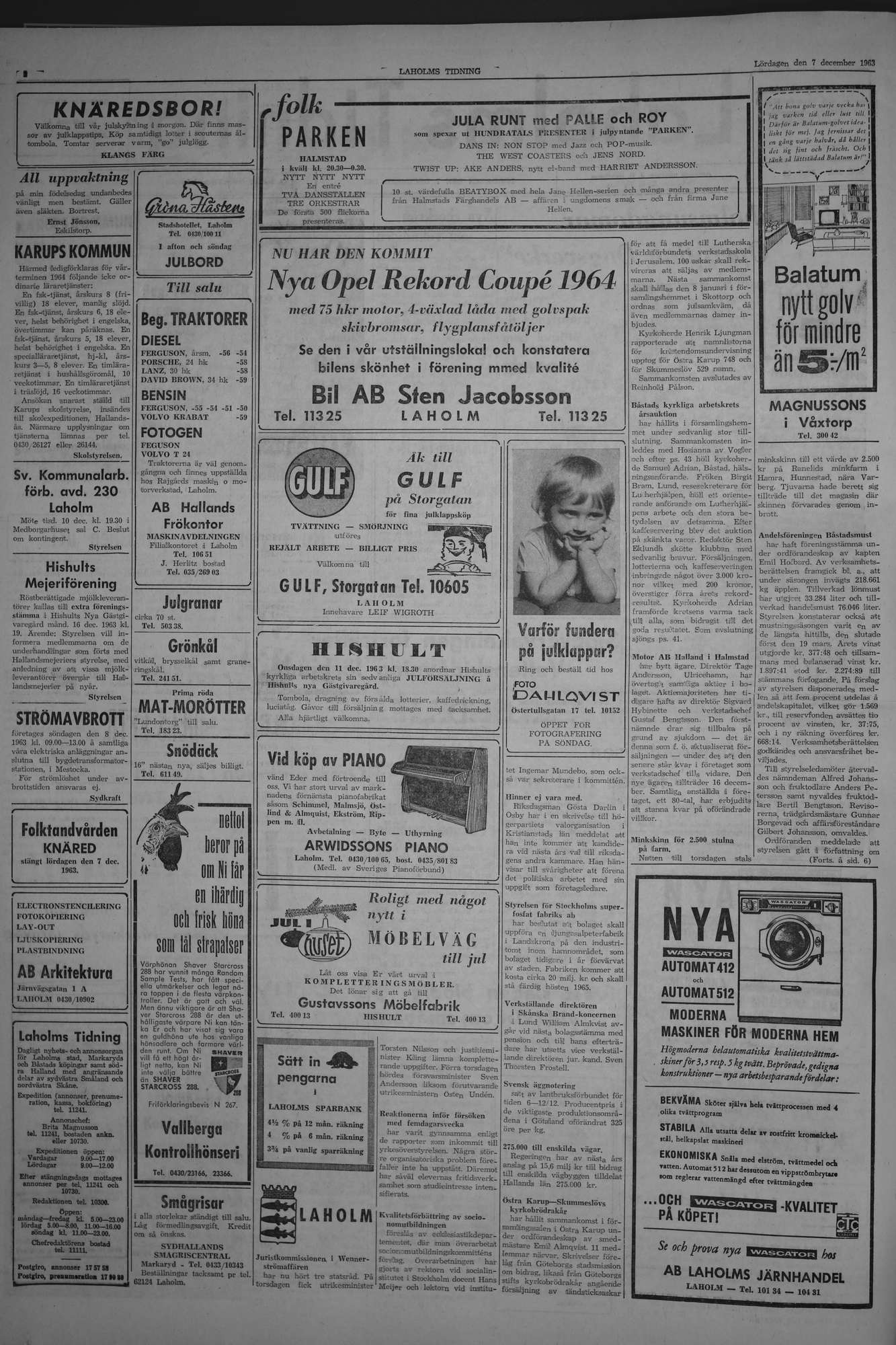 Laholms Tidning Lördag 7 december 1963, sida 2