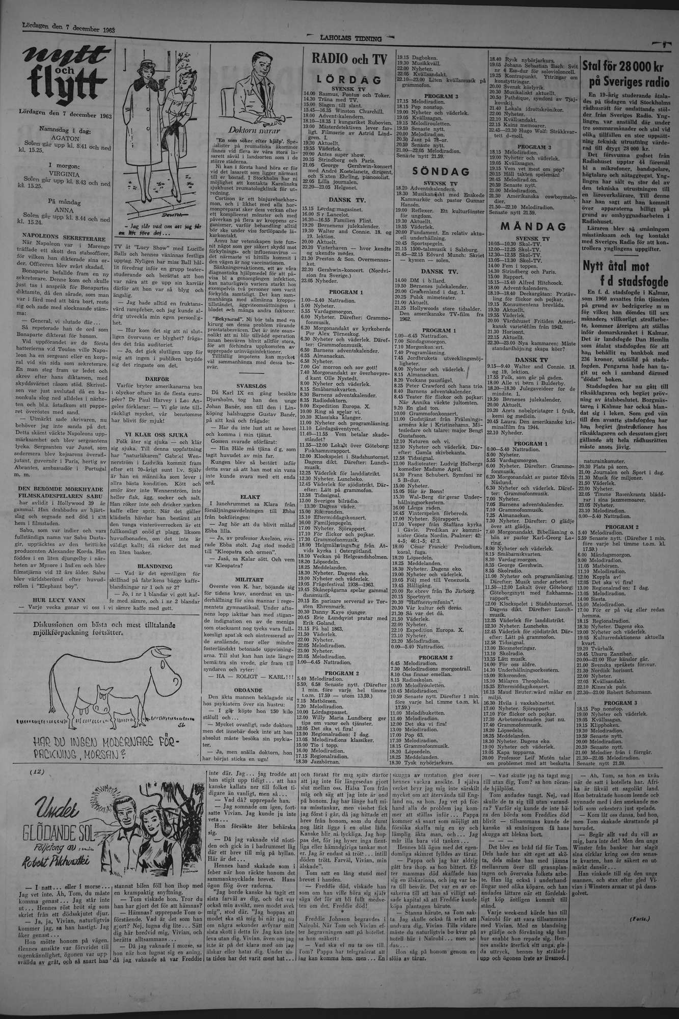 Laholms Tidning Lördag 7 december 1963, sida 7