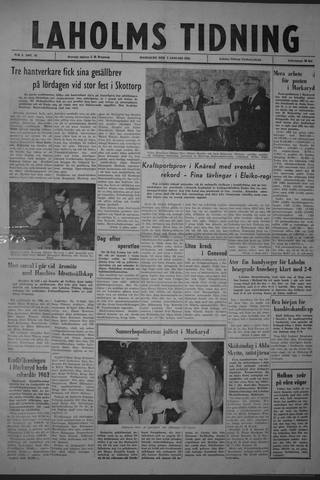 Förstasidan, Måndag 7 januari 1963