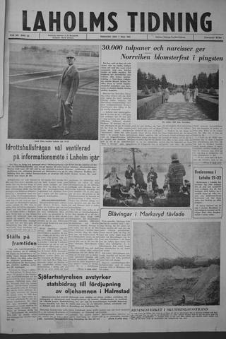 Förstasidan, Tisdag 7 maj 1963