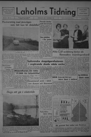 Förstasidan, Torsdag 7 november 1963