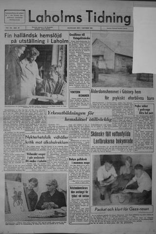 Förstasidan, Måndag 7 oktober 1963