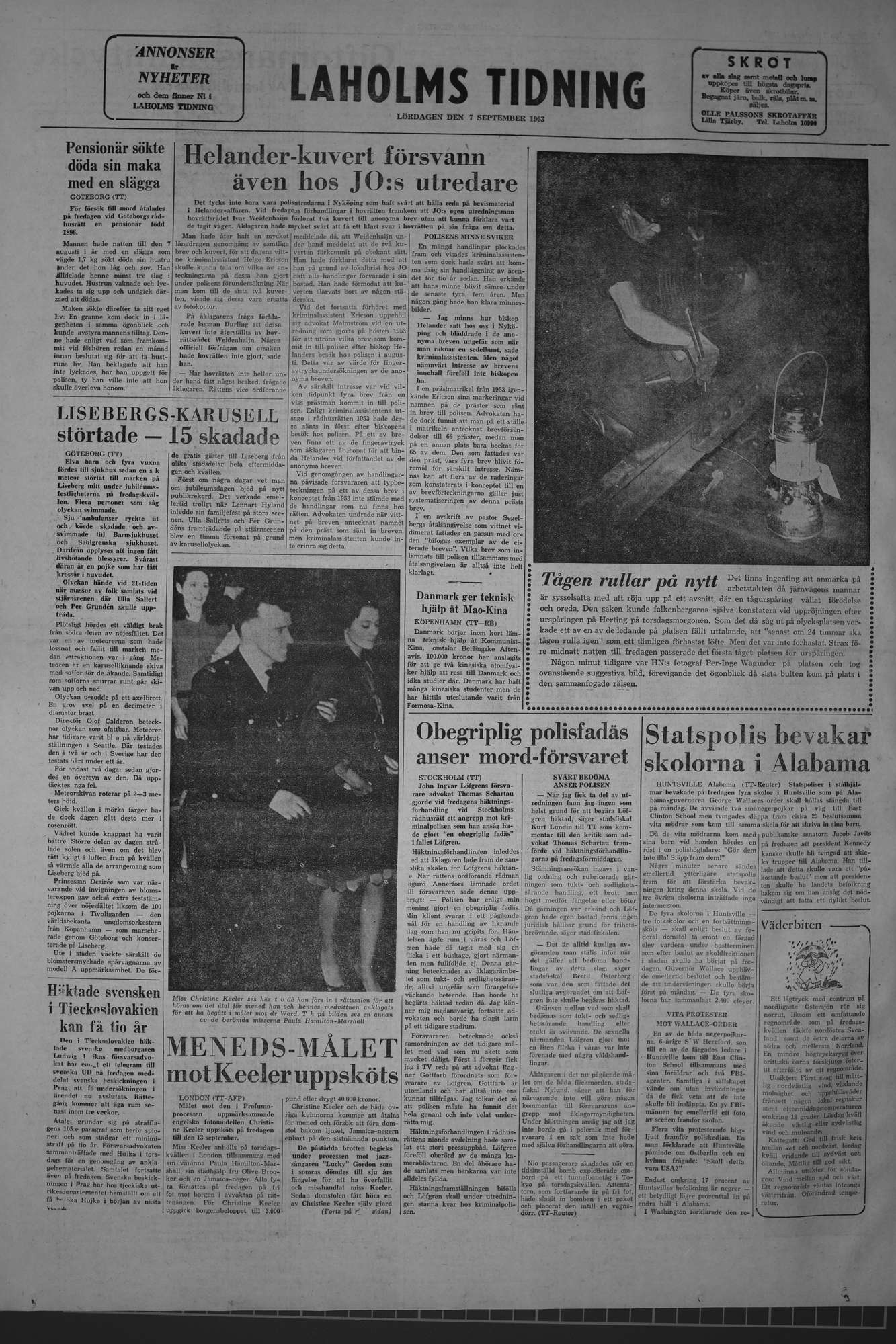 Laholms Tidning Lördag 7 september 1963, sida 8