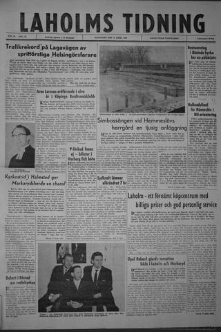 Förstasidan, Måndag 8 april 1963