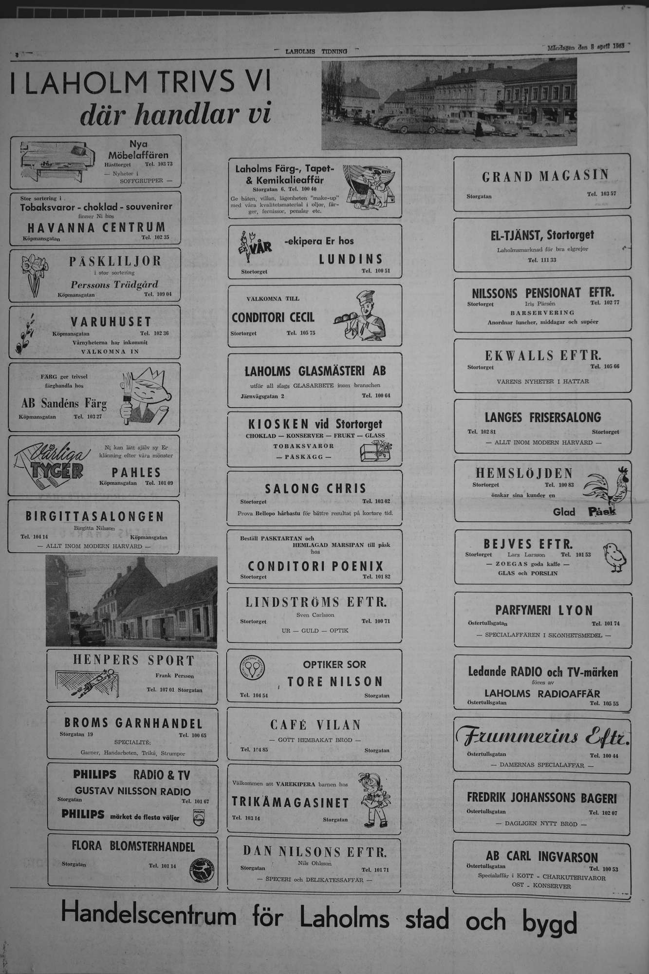 Laholms Tidning Måndag 8 april 1963, sida 4