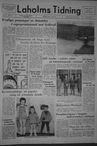 Förstasidan, Tisdag 18 maj 1965