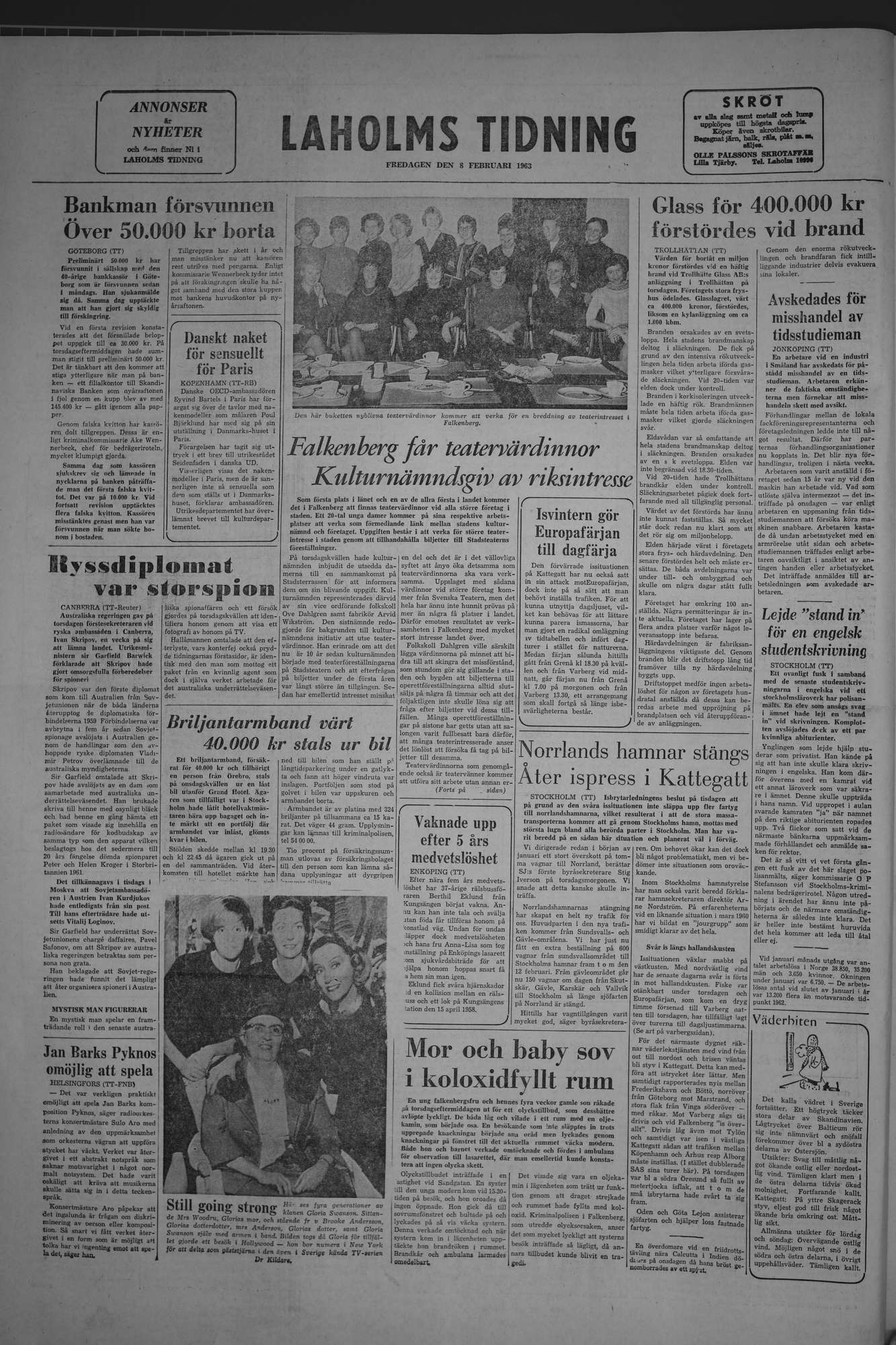 Laholms Tidning Fredag 8 februari 1963, sida 8
